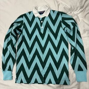 Rowing Blazers Zig Zag Rugby Long Sleeve Polo